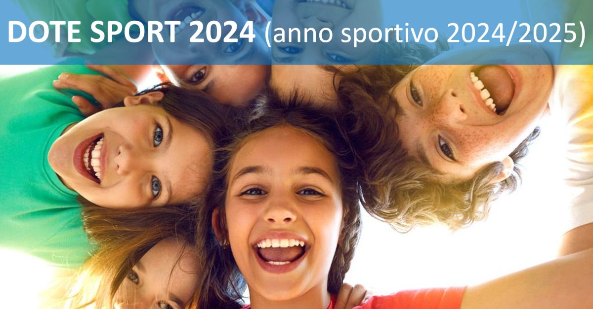 Pubblicato il bando Dote Sport 2024 (anno sportivo 2024/2025)